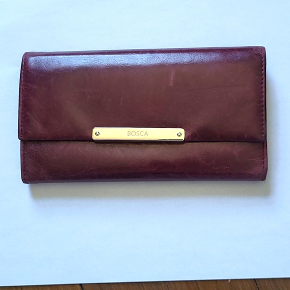 Bosca Maroon Leather Wallet - Picture 1 of 3